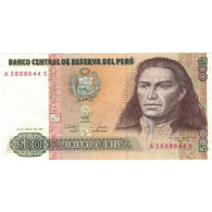 Billet, Pérou, 500 Intis, 1987-06-26, KM:134b, SPL+ - Pérou