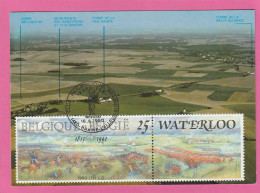 Carte Maximum - Belgique - 1990 - Bataille De Waterloo - Braine L'Alleud - Napoléon - 1981-1990