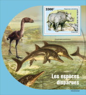 Niger 2022, Animals Extinctic, Rhino, Dolphins, BF - Rhinocéros