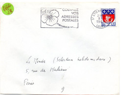 LOIRE - Dépt N° 42 = St ETIENNE GARE 1966 = FLAMME Non Codée =  SECAP Multiple ' PENSEZ + CODIFIEZ' = Pensée N° 1 - Codice Postale