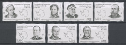 TAAF 2022 N° 1014/1020 ** Neufs MNH Superbes Personnalités Les Pionniers De L'Antarctique Cook D'Urville Charcot Scott - Unused Stamps