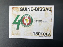 Guiné Bissau Guinea Guinée 2015 ND Imperf Emission Commune Joint Issue CEDEAO ECOWAS 40 Ans 40 Years - Gezamelijke Uitgaven