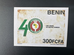 Bénin 2015 ND Imperf Emission Commune Joint Issue CEDEAO ECOWAS 40 Ans 40 Years - Benin – Dahomey (1960-...)