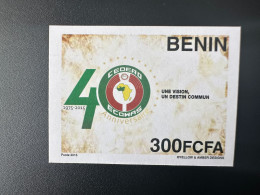 Bénin 2015 ND Imperf Emission Commune Joint Issue CEDEAO ECOWAS 40 Ans 40 Years - Emisiones Comunes