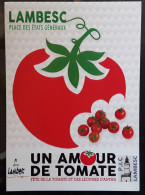 LAMBESC, Bouches-du-Rhône,un AMOUR De TOMATE,Fête  Des Légumes D'antan,Tomato Place Des États Généraux TB - Lambesc