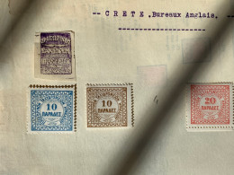 Crête Bureau Anglais 1898-1899 No 1,2,3 Et 5. Charnières - Crete