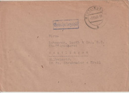 ZOF - 1945 - GEBÜHR BEZAHLT - TAXE PERCUE - ENVELOPPE De REUTLINGEN - Amtliche Ausgaben