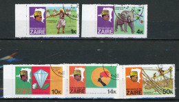 CONGO (ZAIRE) : SUR LE FLEUVE ZAIRE -  N° Yvert 926+928+929+930+933 Obli. - Used Stamps