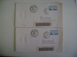 BRAZIL / BRASIL  - FOUR ENVELOPES CIRCULATED WITH AUTOMATED STAMPS IN 1993 IN THE STATE - Automatenmarken (Frama)