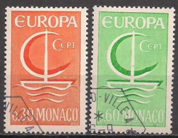 Monaco  (1966)  Mi.Nr.  835 + 836  Gest. / Used  (2cu02) EUROPA - Oblitérés