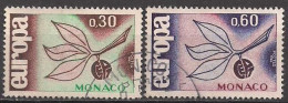 Monaco  (1965)  Mi.Nr.  810 + 811  Gest. / Used  (2cu03) EUROPA - Oblitérés