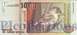 CAPE VERDE 1000 ESCUDOS 1992 PICK 65a UNC - Kaapverdische Eilanden