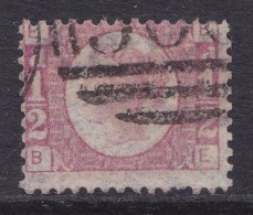 GB Line Engraved Victoria Imperf 1/2 D Red Plate 6 Good Used. - Oblitérés