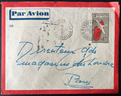 ENVELOPPE ENTIER / MADAGASCAR / FARAFANGANA 1937 POUR LES GRANDS MAGASINS DU LOUVRE PARIS - Cartas & Documentos