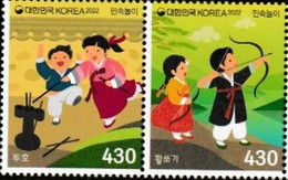 SOUTH KOREA, 2022, MNH,KOREA GAMES, ARCHERY,2v - Tir à L'Arc