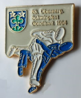 XX624 Pin's 83 Oberaarg Schwingfest Gondiswit 1994 Lutte SUISSE Trèfle Achat Immédiat - Lucha