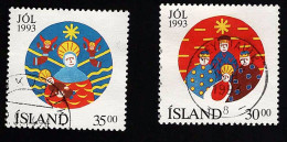 1993 Christmas Michel IS 795 - 796 Stamp Number IS 777 - 778 Yvert Et Tellier IS 748 - 749 - Used Stamps