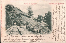 ! Alte Ansichtskarte Aus Rumänien, Salutari Din Romania, Tunnelu De La Busteni, Eisenbahntunnel, Edit. Ad. Maier Nr. 612 - Roumanie