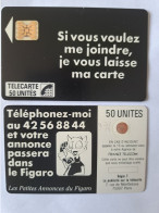 FRANCE PRIVEE D74 FIGARO PRESSE 50U UT N° 10126 IMPACTS TBE - Privadas