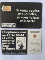 FRANCE PRIVEE D74 FIGARO PRESSE 50U UT N° 10263 IMPACTS TBE - Privées