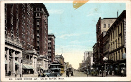 Michigan Grand Rapids Lower Monroe Avenue 1923 Curteich - Grand Rapids