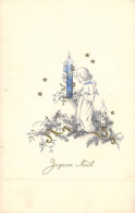 FETES & VOEUX - NOEL - Un Ange Tient Une Bougie - Joyeux Noel - Carte Postale Ancienne - Other & Unclassified