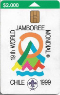 Chile - CTC - Scouts, 19th World Jamboree 1, 12.1998, 2.000$Cp, 40.000ex, Used - Cile