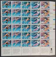 USA 1992 Winter Olympics - Sheet Of 30. Scott No. 2611-2615a Postfris MNH** - Fogli Completi