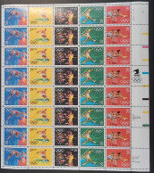 USA 1991 1992 Summer Olympics, Barcelona. Sheet Of 40 Stamps.  Scott No. 2553-2557a Postfris MNH** - Feuilles Complètes