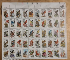 USA 1982 State Birds And Flowers. Sheet Perf 11,25x11.  50 Values.  Scott No. 1953A-2002Ac. - Feuilles Complètes