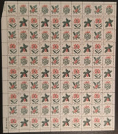 USA 1964 Christmas Issue. Sheet Of 100 MNH** Scott No. 1254-1257b - Hojas Completas