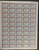 USA 1943 Overrun Countries Issue - Luxembourg Pane Of 50 Stamps MNH** Scott No. 912 - Hojas Completas