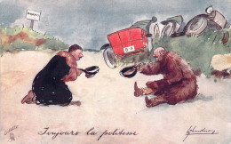 HUMOUR - Toujours La Politesse - Courtoisie Après L'accident - Carte Postale Ancienne - Humor