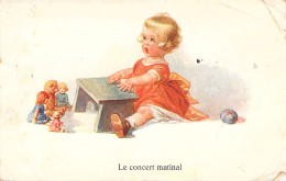 HUMOUR - Le Concert Matinal - Fillette Chante Devant Ses Jouets - Carte Postale Ancienne - Humor