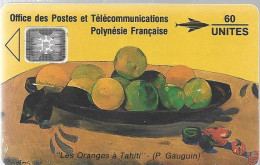 CARTE-PUCE-POLYNESIE-PF5 -SC4-60U-05/91-GAUGUIN-Les ORANGES-V° 5 Ge 27219-Utilisé-TBE-RARE - Polynésie Française