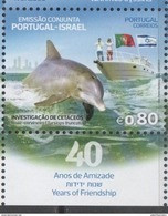 PORTUGAL, 2017, MNH,JOINT ISSUE WITH ISRAEL, DOLPHINS, BOATS, FLAGS, 1v - Dauphins