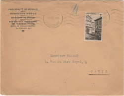 MONACO N°267 /Seul Sur Lettre  1-V-1946 Pour Paris - Brieven En Documenten