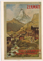 WERBUNG Plakat ZERMATT - Chemin De Fer Viège Zermatt 1898 Visp-Zermatt-Bahn - Viège