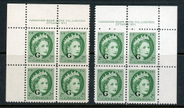 -Canada-1955- "Queen Elisabeth II"  MNH **  Overprinted 'G' - Surchargés