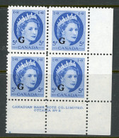 -Canada-1955- "Queen Elisabeth II"  MNH **  Overprinted 'G' - Opdrukken