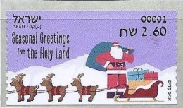 Israel.2022.ATM Postage Label - Christmas Noel ** . - Franking Labels