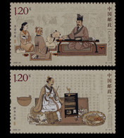 2022-24 China FAMOUS DOCTOR-ZHANG ZHONGJING STAMP 2V - Gebruikt