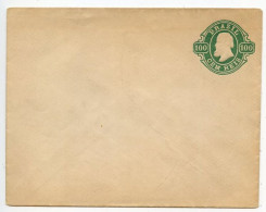 Brazil 1880's Mint 100r. Emperor Dom Pedro Postal Envelope - Entiers Postaux