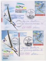 Poland Cover+Postcard— 2014 The 33th World Gliding Championships/Personalized Stamps & Special Post Marks - Lettres & Documents