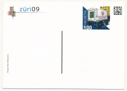 SUISSE - 2 Entiers Postaux (CPs) - 75 Ans Exposition NABA Zürich 09 - 1 CP Neuve, 1 Obl.1er Jour Zürich - Enteros Postales