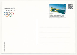 SUISSE - 2 Entiers Postaux (CPs) - Vancouver 2010 La Poste Et Le C.I.O. (Bobsleigh) - 1 CP Neuve, 1 1er Jour Lausanne - Stamped Stationery