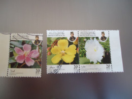 BRUNEI USED STAMPS   3 FLOWERS - Brunei (1984-...)