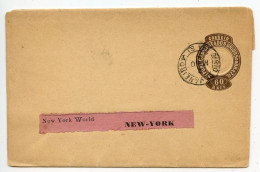 Brazil C.1890's-1900's 60r. Liberty Wrapper; Rio De Janeiro To New York, United States - New York World - Entiers Postaux