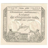 France, 50 Sols, 1793, 2686, NEUF, KM:A70b - Assignats & Mandats Territoriaux