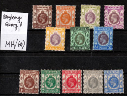 HONGKONG KGV   12 MH VALUES - Unused Stamps